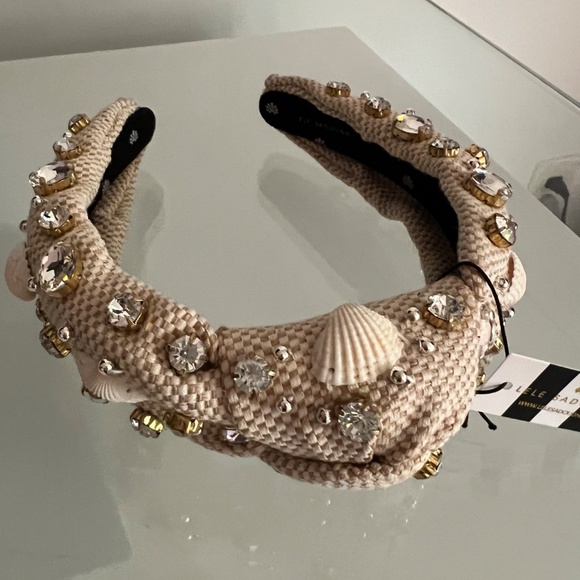 LELE SADOUGHI Shellona Crystal  Silver Sand Knotted Headband main image 12